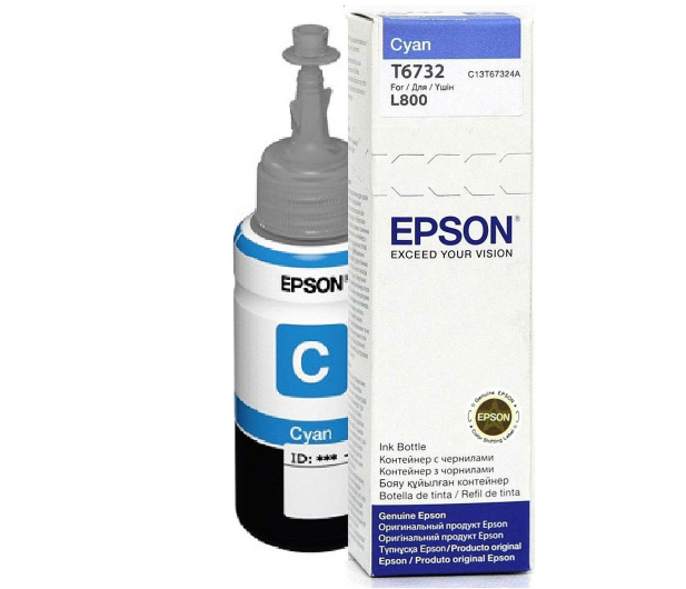 EPSON T6732C  Cyan do L800, L805, L810, L850, L1800 C13T67324A - 161800 - zdjęcie 2